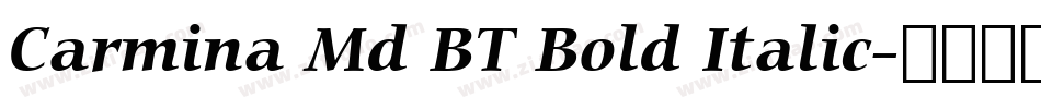 Carmina Md BT Bold Italic字体转换